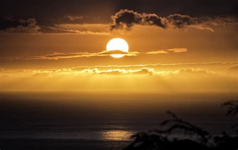 Hawaii Sunset Ocean Beach Sky Wallpapers