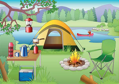 Camping Clipart Illustrations Royalty Free Vector Graphics And Clip Art