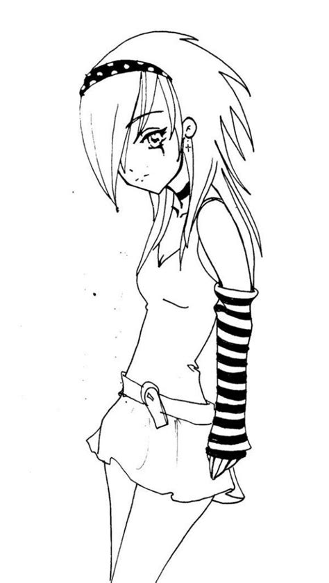 Printable Emo Coloring Pages Coloring Me Anime Wolf Girl Coloring Pages For Girls Chibi