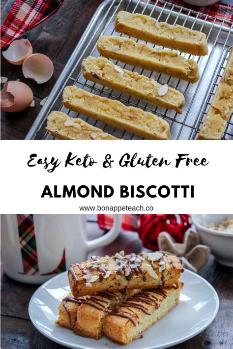 Gluten free amaretto biscotti a lightly toasted sweet treat made with almond flour, amaretto liquor then dipped in dark chocolate. Keto & Gluten Free Almond Biscotti | Recipe | Keto cookies ...