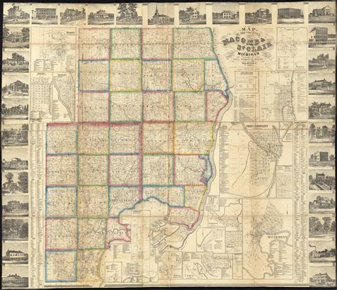 Map Of The Counties Of Macomb And St Clair Michigan Digital Commonwealth