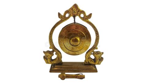 Miniature Gong A Traditional Javanese Musical Instrument In White