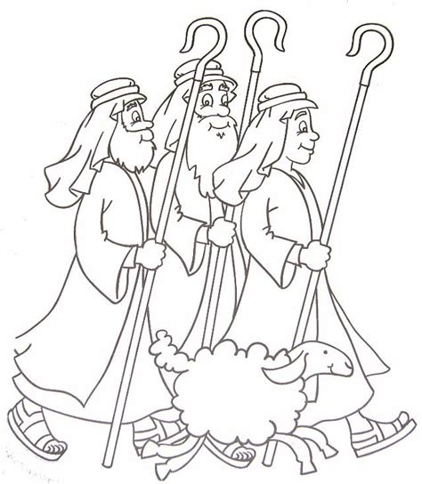 Our free printable page, sheet or. shepherds printable coloring pages | The shepherds are on ...