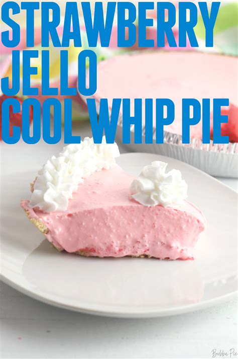 strawberry jello cool whip pie is a quick and easy dessert that is light and fluffy in a graham