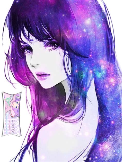 Cute Galaxy Anime Girl Extracted Bycielly By