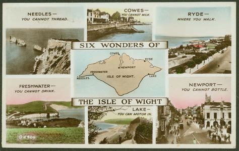 Six Wonders Of The Isle Of Wight 1939 Vintage Isleofwight Isle Of