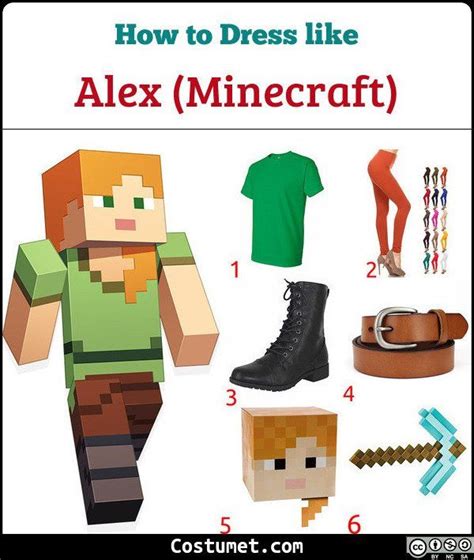 Alex Minecraft Costume For Cosplay And Halloween 2023 Minecraft Costumes Minecraft Halloween