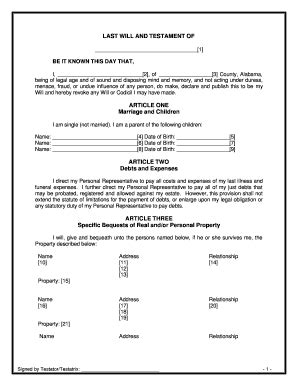 It is important to have it to avoid skirmishes that could arise as a. Florida Statutory Will Form - Fill Online, Printable ...