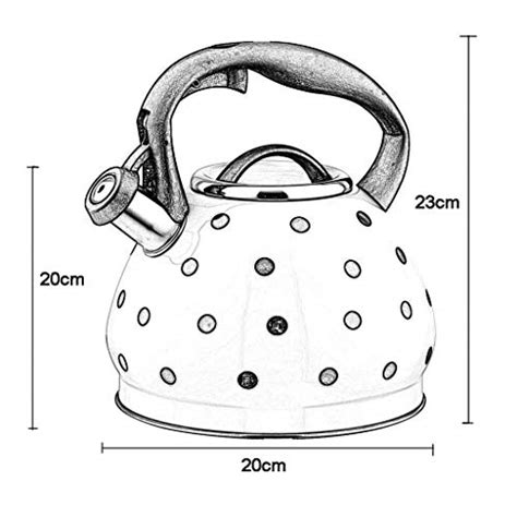 Stainless Steel Whistling Kettle For Stovetop Polka Dot Kettle L