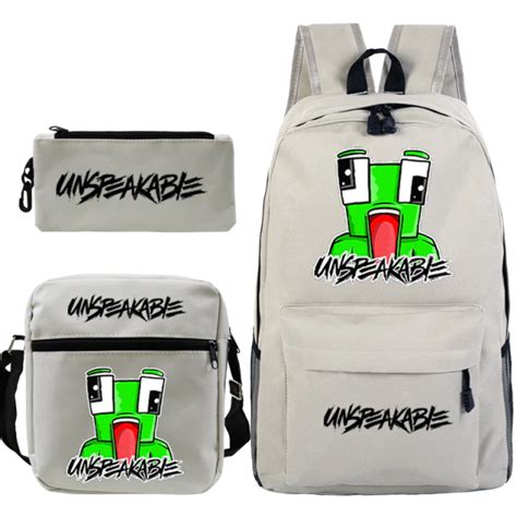 Mochila 3 Pcs Set Unspeakable Merch School Backpacks Unspeakable Merch