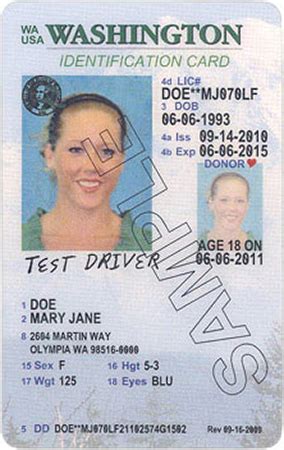 Teslin format of the license number on real washington id card: WA State Licensing (DOL) Official Site: ID card designs
