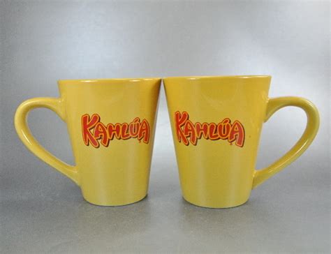 Valid exclusively online at keurig.ca. Kahlua Yellow 12 Ounce Pair Coffee Mug Cups - Modern (1970 ...