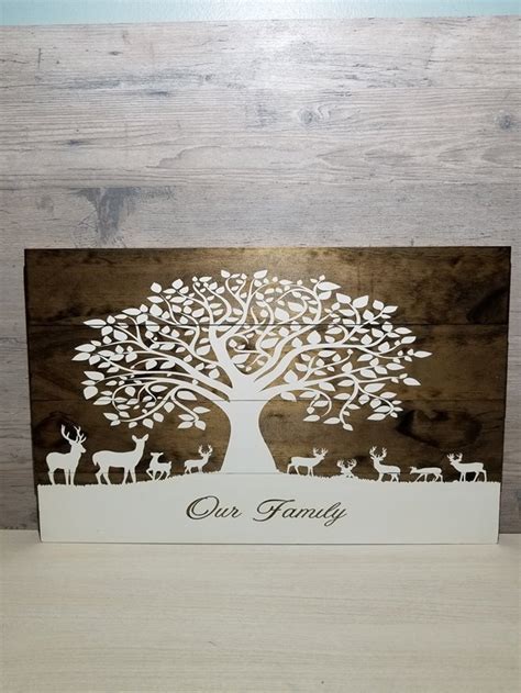 family-wooden-sign-country-family-sign-deer-sign-family-etsy