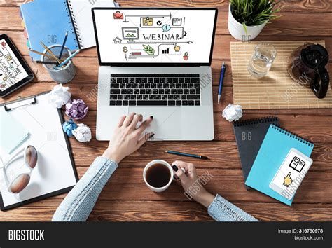 Top View Modern Office Image And Photo Free Trial Bigstock
