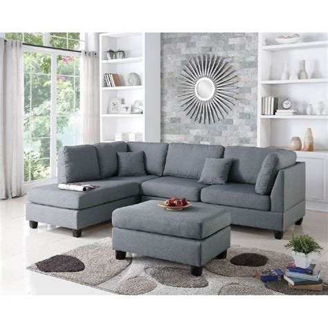 2pc set includes 2 pc sectional.129w x 105d x 37h. Infini Furnishings Reversible Chaise Sectional & Reviews ...