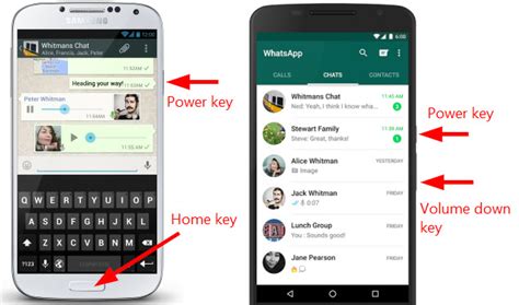 how to make whatsapp screenshot on different platforms