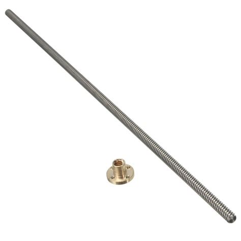 machifit 400mm t8 lead screw 8mm thread 2mm pitch lead screw with copper nut sale