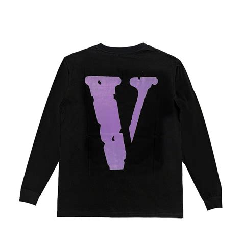 Vlone Logo Ls Tee Black Purplewhite ฿6320 บาท
