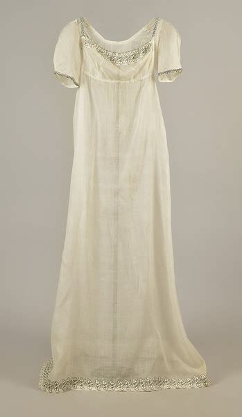 Lot 82 Mull Dress With Metallic Embroidery C 1800 Whitakerauction