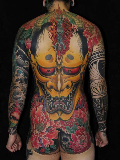 maori sleeve mixed with hannya mask japanese tattoo best tattoo ideas gallery