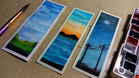 easy and simple watercolor bookmark ideas for beginners step by step tutorial youtube