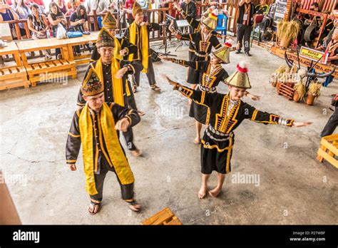 Traditional Dancing At Pesta Kaamatan Or Harvest Festival At Hogkod