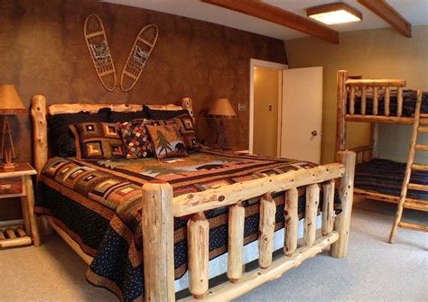 Maybe you would like to learn more about one of these? Good Rustic Mountain Lodge Design Ideas | Log bedroom sets ...