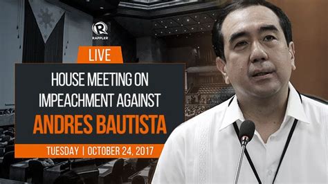 Live House Meeting On Impeachment Against Comelec Chair Andres Bautista