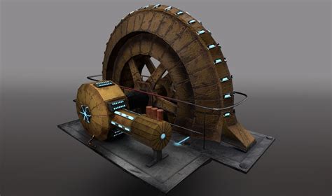 3d Model Stylized Steampunk Generator Vr Ar Low Poly Cgtrader