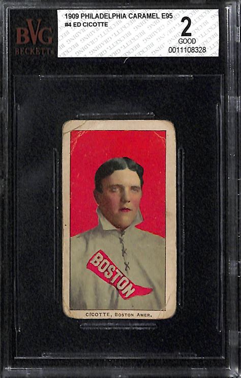Lot Detail 1909 E95 Philadelphia Caramel Eddie Cicotte Card Bvg 2