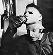 Tony Moran giving his mask a drink on the set of Halloween (1978 ...