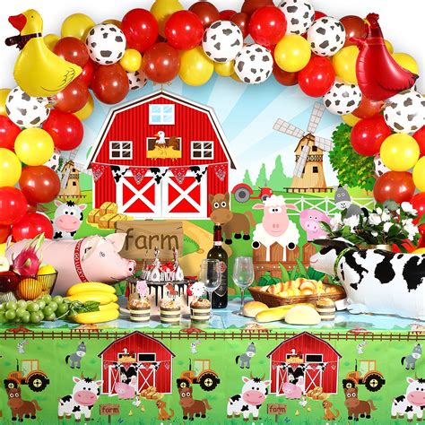 Buy Farm Animals Theme Party Decorations Farm Barn Animals Backdrop