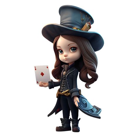Captivating 3d Fantasy Magician Girl With A Magic Staff Png Transparent