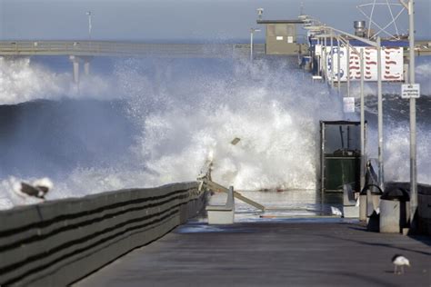 Big Waves Batter San Diego County Coast Even Warmer Weather On Tap