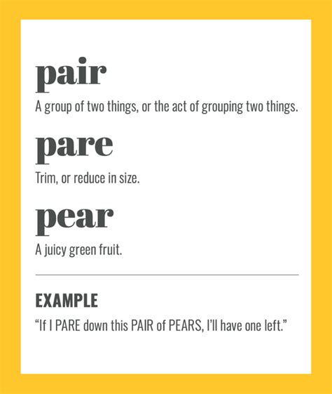 Pair Vs Pare Vs Pear Simple Spelling Tips To Remember The Difference