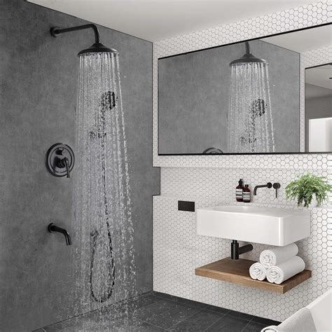 Bathroom shower faucet set 8 rain shower head+handheld spray oil rubbed bronze. Shower System, Wall Mounted Shower Faucet Set for Bathroom ...
