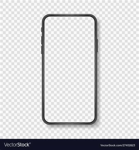 Smartphone Blank Screen Phone Mockup Template Vector Image