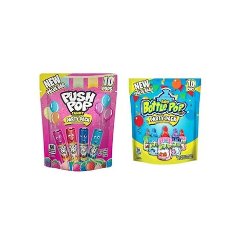 Buy Push Pop Party Pack 10 Count Lollipop Suckers Baby Bottle Pop