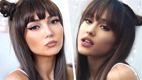 Her makeup artist achieves the look by using a precision brush to create a winged eye. ARIANA GRANDE 'EVERYDAY' MAKEUP TUTORIAL! CUTE & EASY ...