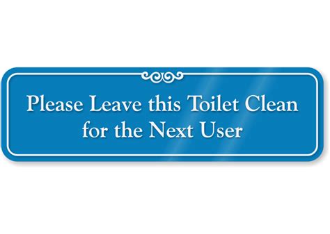 Please Leave Toilet Clean Sign Pdf Free Download Off