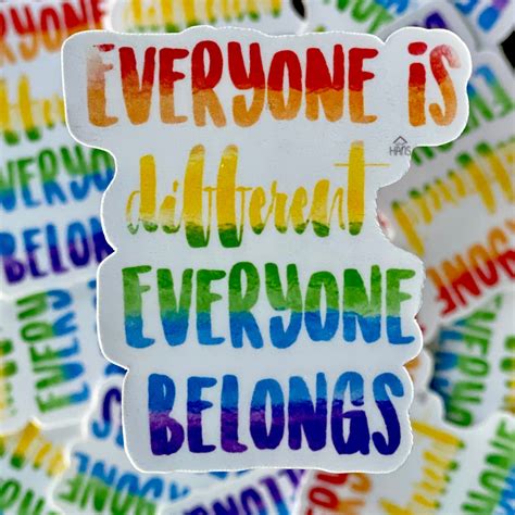 Everyone Is Different Everyone Belongs Sticker Etsy