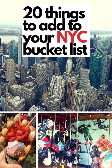 20 Things To Add To Your Nyc Bucket List New York City Vacation