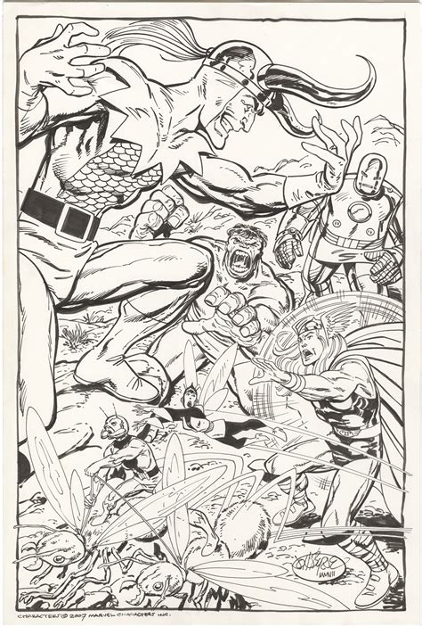 Original Comic Art By John Byrne John Byrne Commission Avengers