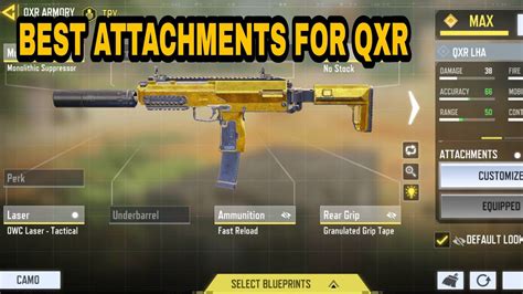 Best Attachments For Qxr Gunsmith Loadout In Cod Mobile Qxr Gold