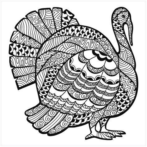 Coloring Page Preschool Thanksgiving Crafts