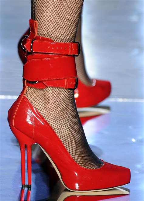 jean paul gaultier red ankle strap high heels 2011 shoes ♥ ♡ how sexy without any discussion