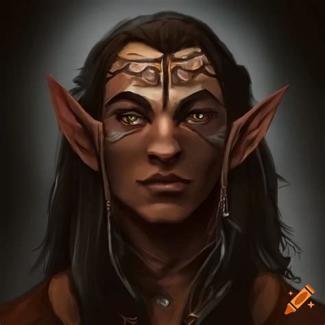 Image Of A Dark Haired Male Wood Elf On Craiyon
