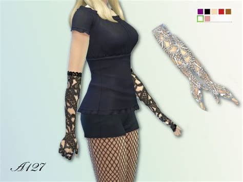 Altea127s Trasparent Lace Gloves Sims 4 Clothing Lace Gloves Sims 4
