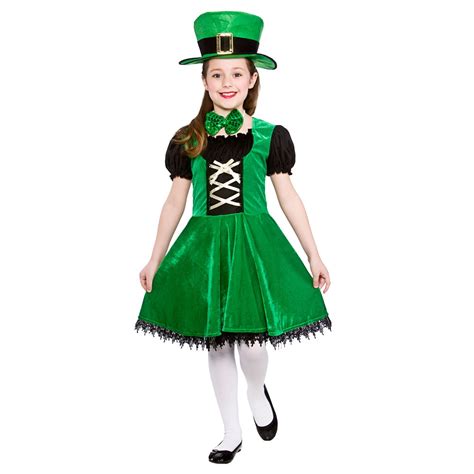 Girls Irish Leprechaun Costume Childs Ireland Patricks Fancy Dress
