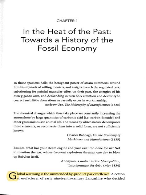 Andreas Malm In The Heat Of The Past In Fossil Capital Pdf Pdf